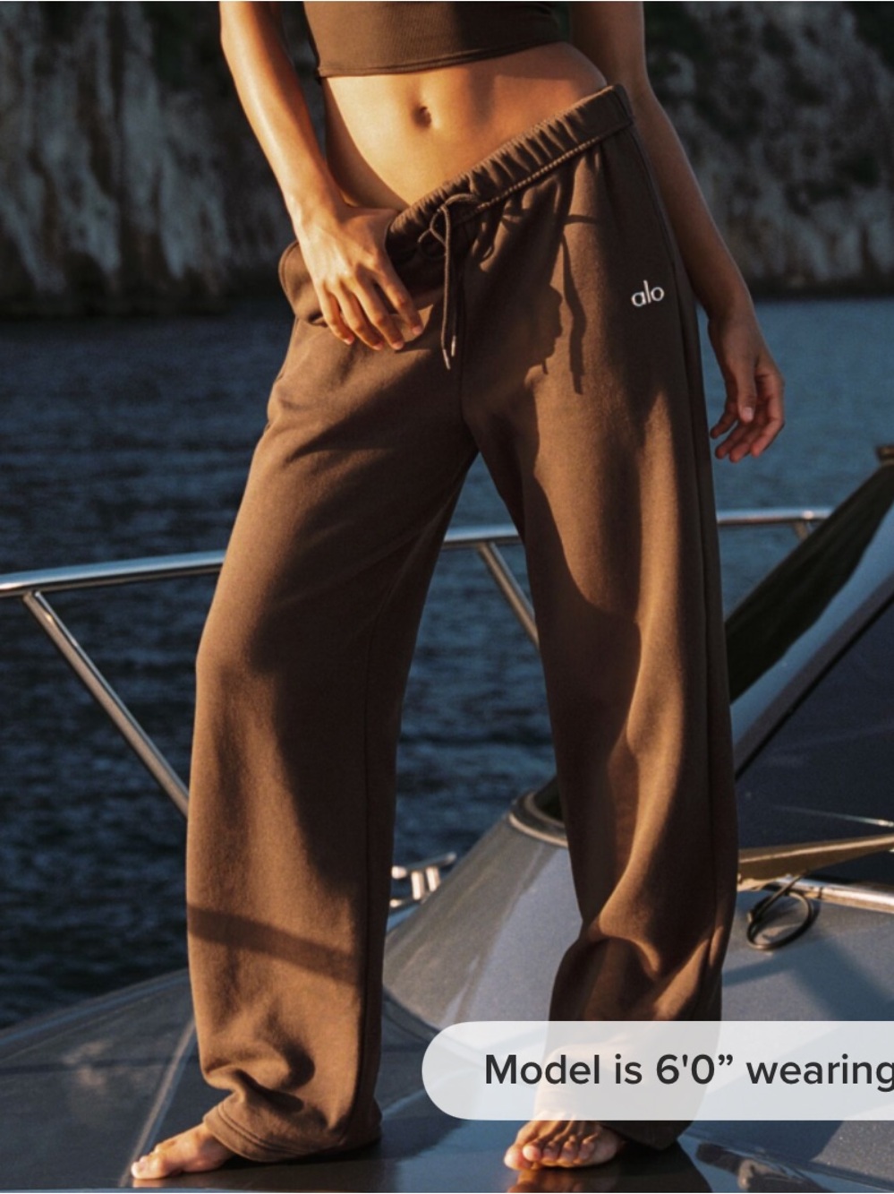 Alo Yoga Like New Accolade Straight Leg Sweatpant Espresso